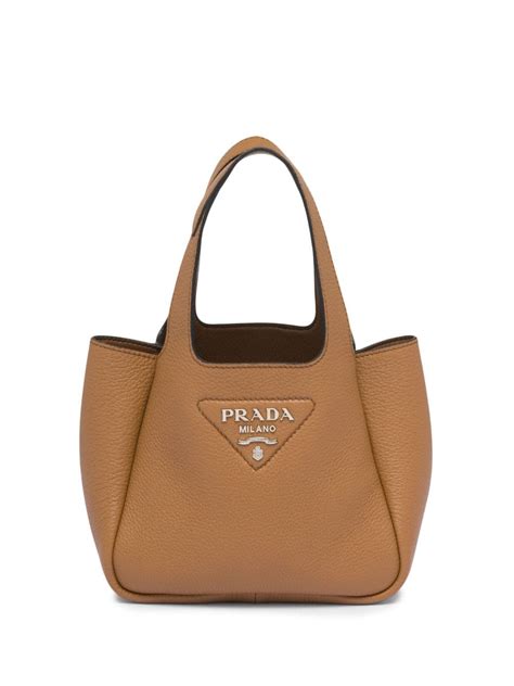 prada logo lettering shoulder bag|prada logo plaque tote.